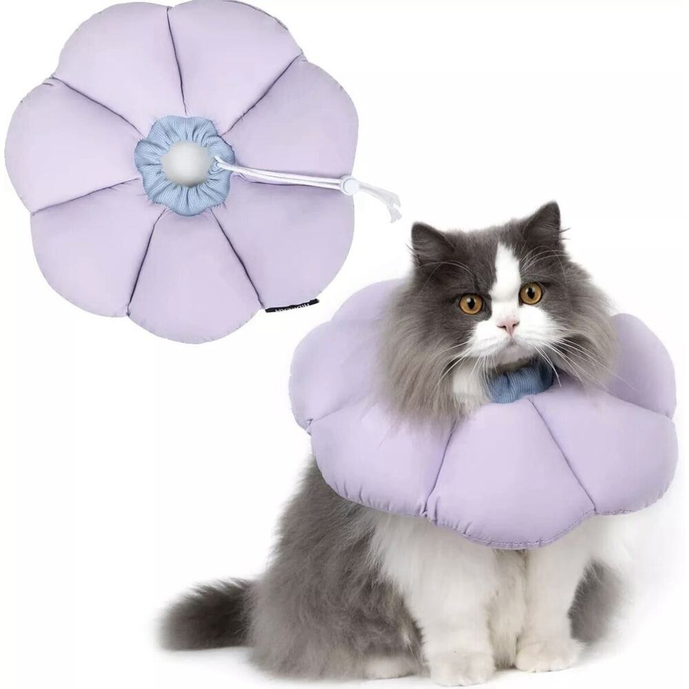 Pet Recovery Collar Adjustable Soft Pet Cone Protective Collars Dogs Cats 11-12”